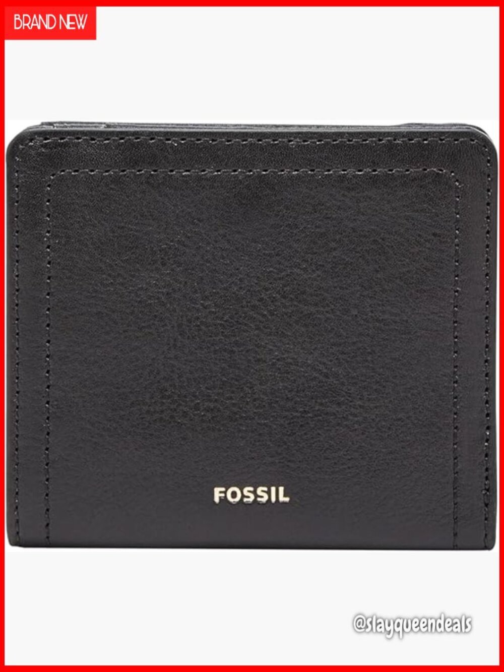 Compact Bifold Wallet with RFID Protection and Zipper Pocket